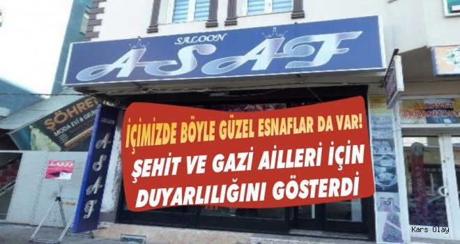 Kars'ta Kuaför'den Örnek Davranış!