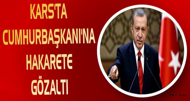 Kars'ta Cumhurbaşkanına Hakarete Gözaltı