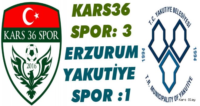 Kars36Spor :3 Erzurum Yakutiyespor : 1