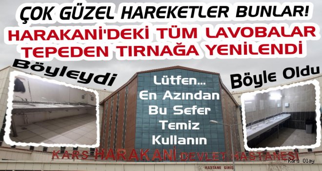 Harakani Hastanesi'nin Lavaboları Yenilendi