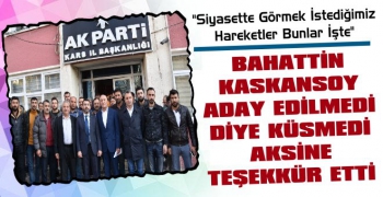 Bahattin Kaskansoy'dan Teşekkür