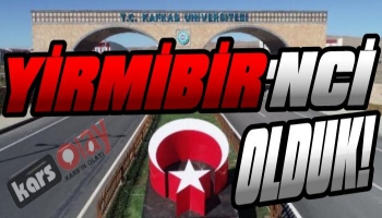 Kafkas Üniversitesi 21'Nci Oldu