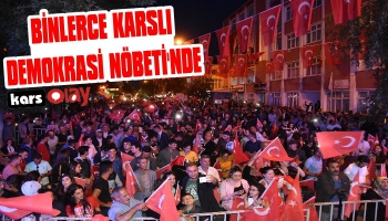 Kars Demokrasi Nöbetinde