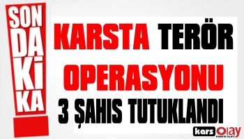Kars'ta Terör Operasyonu: 3 Kişi Tutuklandı