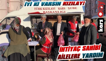 Kars Kızılay İhtiyaç Sahibi Ailelere Kavurma Dağıttı