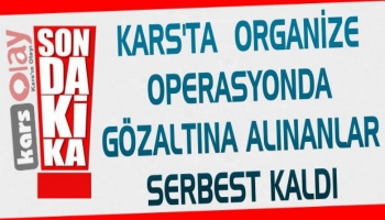 Kars'ta Organize Operasyonda Gözaltına Alınanlar Serbest Kaldı