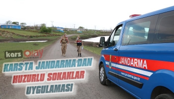 Kars'ta Jandarma'dan Huzurlu Sokaklar Uygulaması