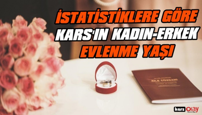 İstatistiklere göre Kars'ın kadın-erkek evlenme yaşı.