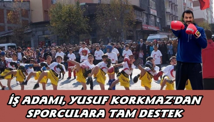 İşadamı Yusuf Korkmaz'dan Kağızmanlı sporculara destek