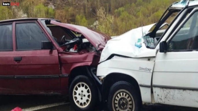 Kağızman'da Trafik kazası 1'i ağır 7 kişi yaralandı