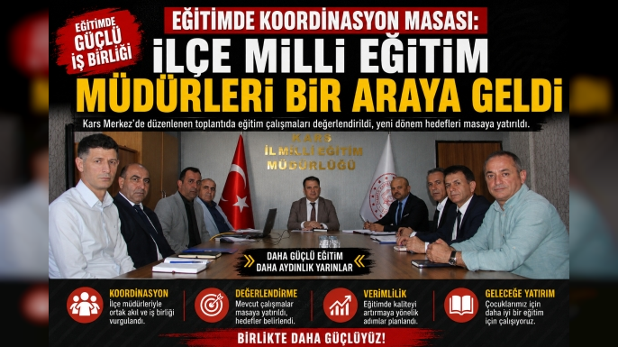Eğitimde Koordinasyon Masası: İlçe Milli Eğitim Müdürleri Bir Araya Geldi