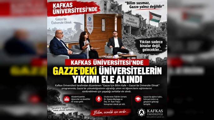 KAFKAS ÜNİVERSİTESİ’NDE GAZZE’DEKİ ÜNİVERSİTELERİN YIKIMI ELE ALINDI