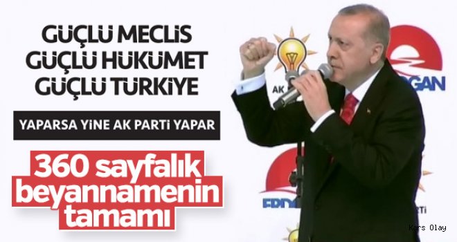 AK Parti'nin seçim beyannamesi belli oldu