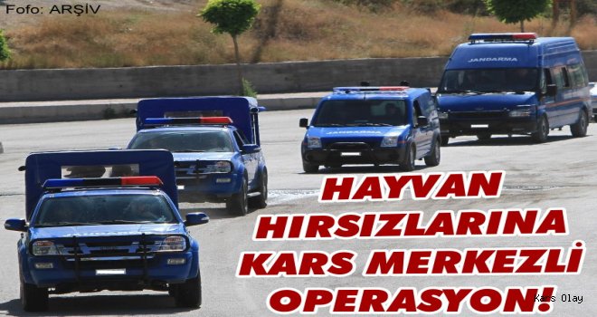 Hayvan Hırsızlarına Kars Merkezli Operasyon!