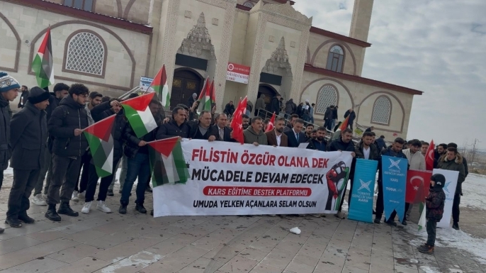 Kars’ta Gazze İçin Vicdan Çağrısı: “Filistin’i Unutmuyoruz”