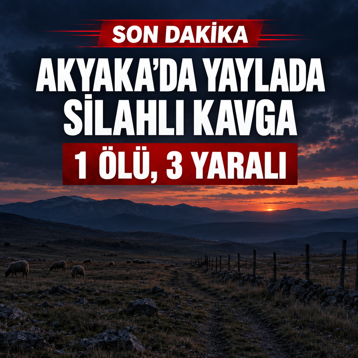 Akyaka’da Yaylada Silahlı Kavga: 1 Ölü, 3 Yaralı