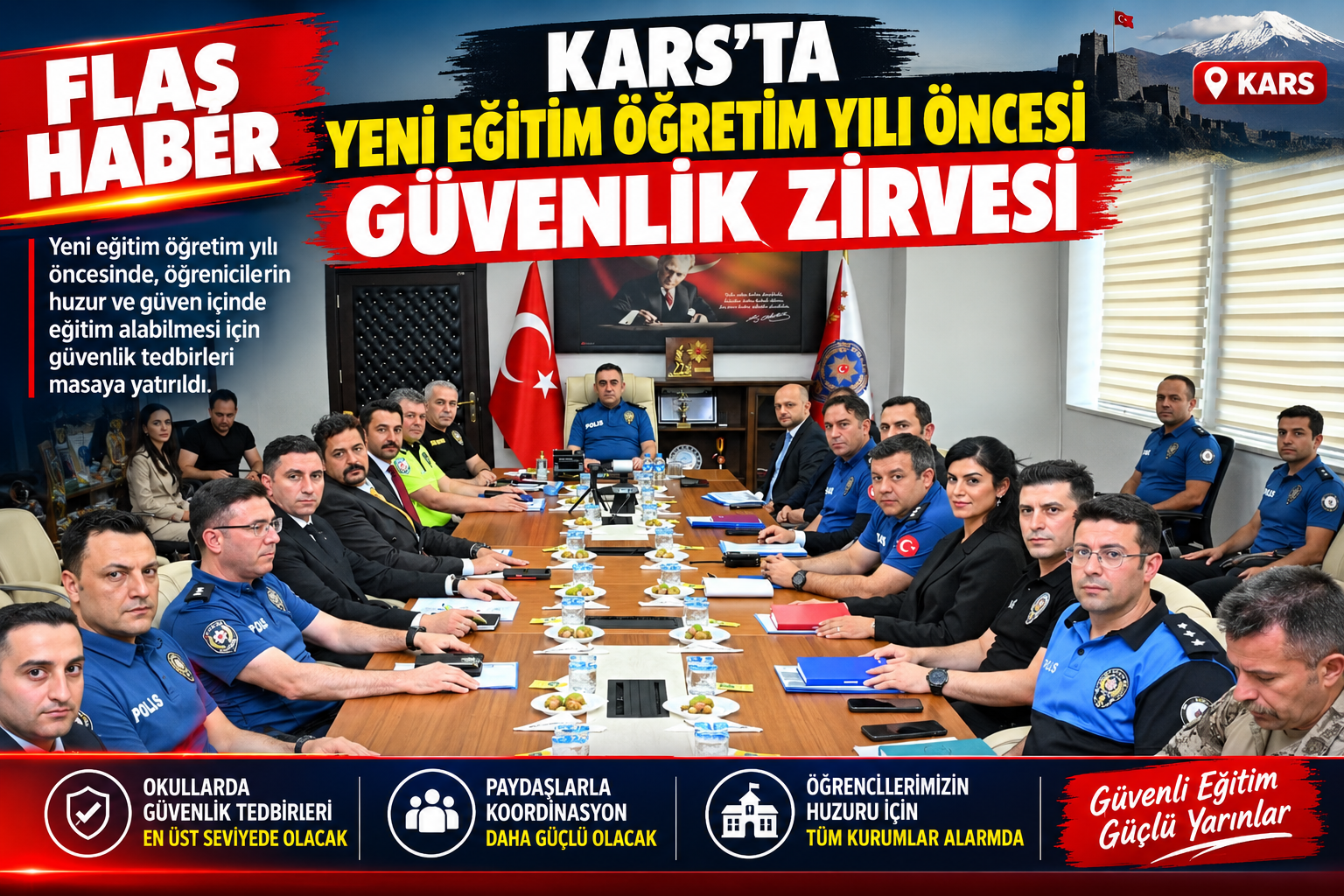 Kars’ta Yeni Eğitim Öğretim Yılı Öncesi Güvenlik Zirvesi